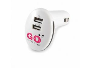 White USB Car Chargers
