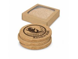 Promotional Island Cork Coaster Sets - Round (4)