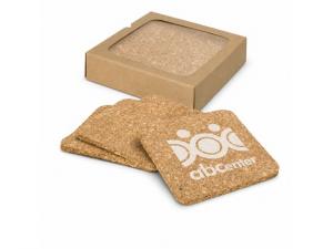 Promotional Island Cork Coaster Sets - Square (4)
