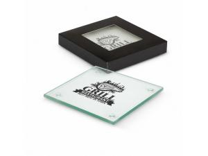 Promotional Clarity Glass Coaster Sets (Set Of 4)