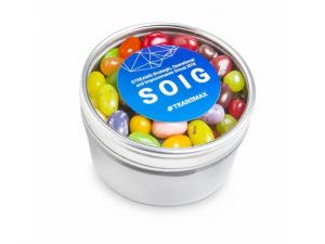 JELLY BELLY Jelly Bean Round Clear Tins (150g)