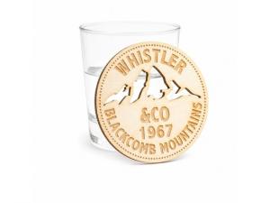 Promotional Engraved Chunky Plywood Coasters - Round (4mm)