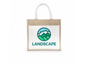 Promotional Maliva Jute Bags With Printed Pocket