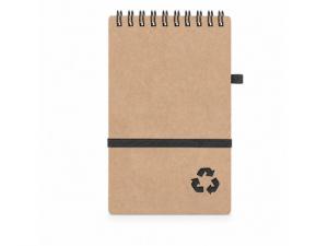 Promotional Recycled Paper Spiral Bound Notepads With Elastic (Small)