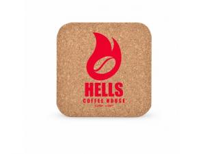 Promotional Single Cork Coasters - Square