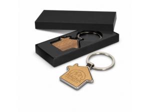 Promotional Wooden House Shaped Keyrings