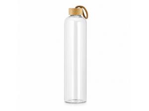 Promotional Glass Bottles - Bamboo Lid (1L)