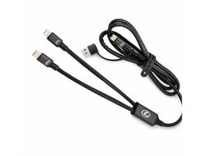 4-in-1 Fast Charging Data Transfer Cables (120cm, USB-C & Lightning)