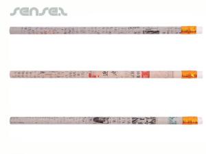 Recycled Newspaper Pencils With Eraser
