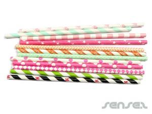 Promotional Printed Paper Straws (25Pcs)
