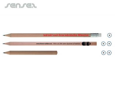 Natural Wood Pencils (With Or Without Eraser)