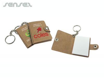 Mini Leather Keychain Sticky Notes